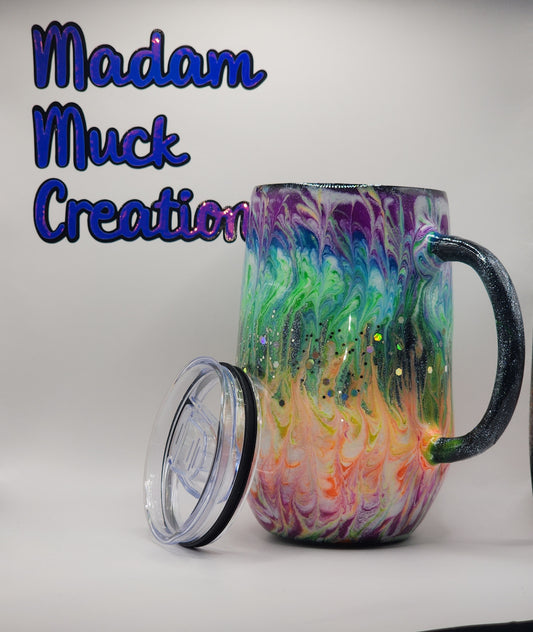 Neon Double Flame 20oz mug